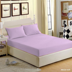 Комплект в СВЕТЛО ЛИЛАВО – чаршаф с ластик и 2 калъфки  Комплект в СВЕТЛО ЛИЛАВО – чаршаф с ластик и 2 калъфки